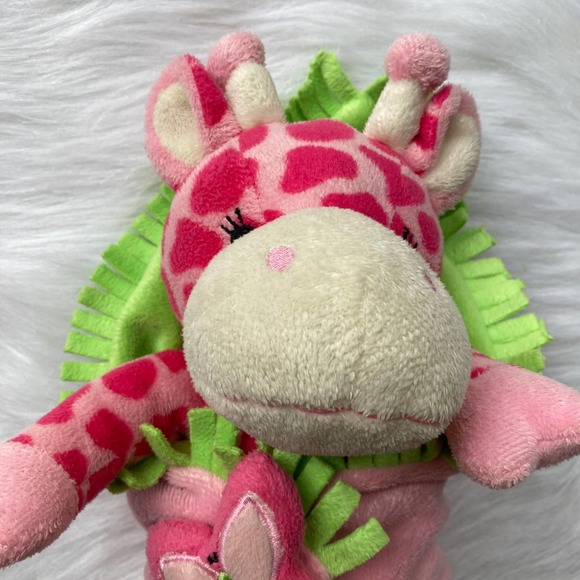 Fiesta Other - Fiesta Baby Giraffe Stuffed Animal 8" Pink Green Baby Blanket Lovey Kids Cuddle